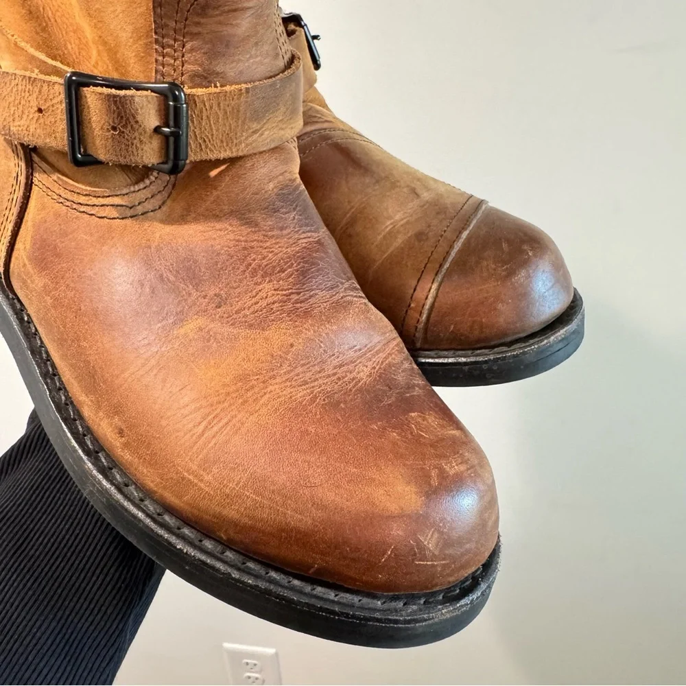 Broken Homme Brown Lukas Harness Leather‎ Work Boots 9EEE